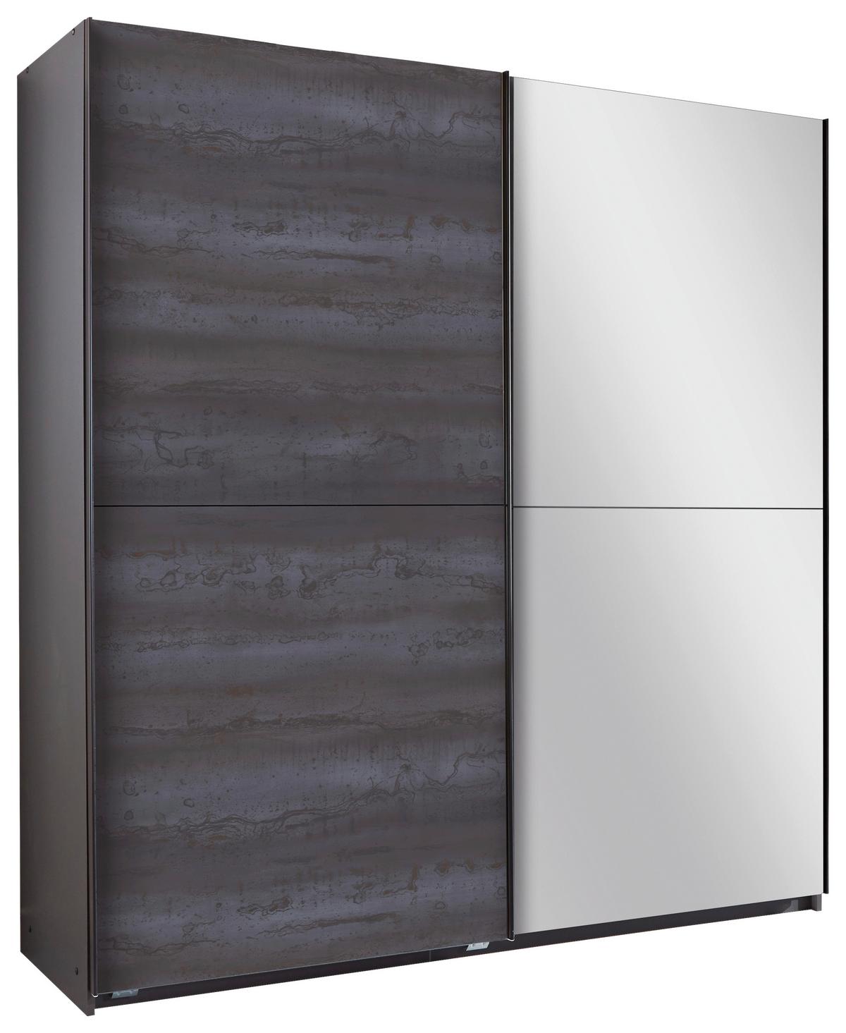 DULAP USI CULISANTE HERNE - gri închis/grafit, Basics, material pe bază de lemn (180/198/64cm) - Modern Living