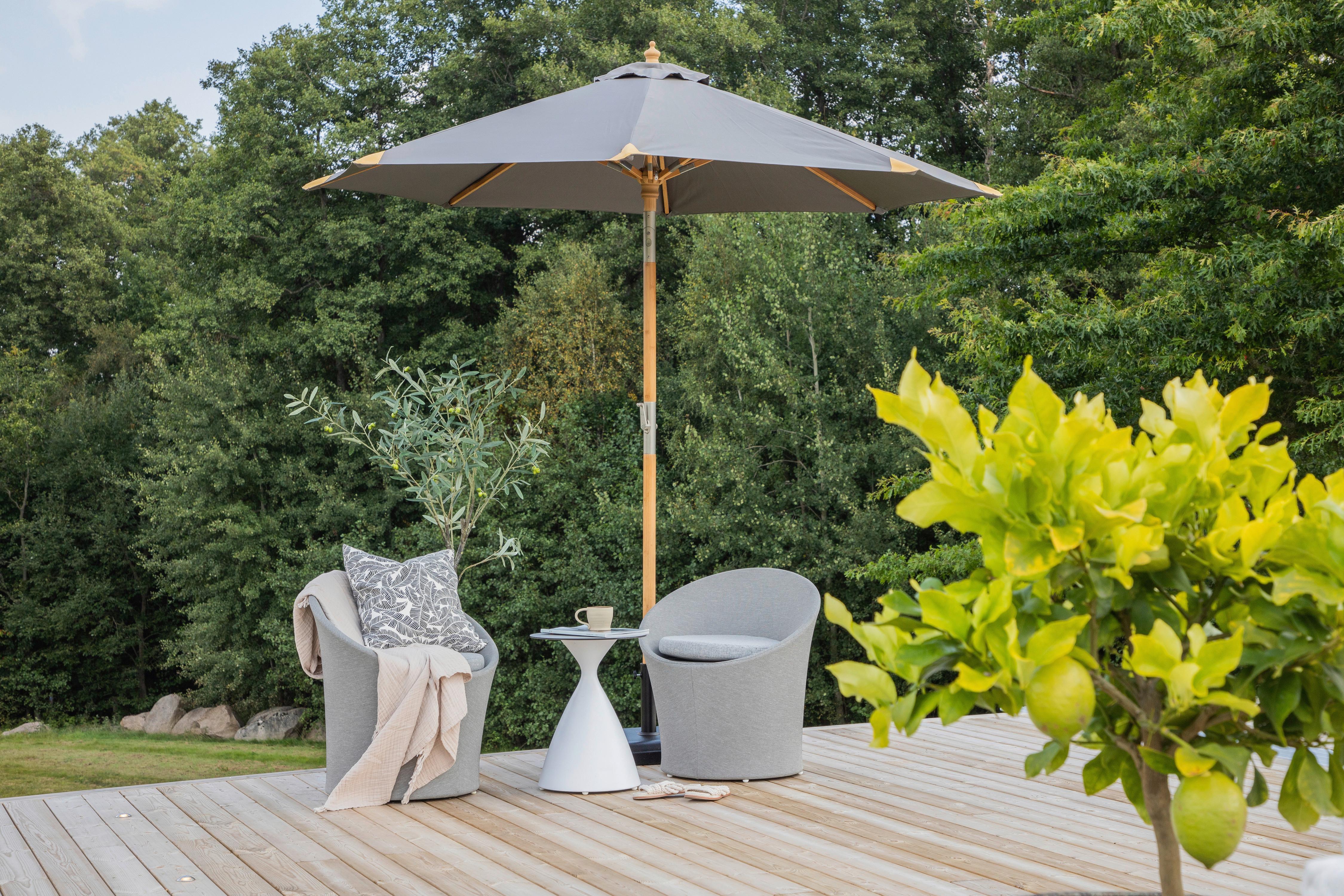 SONNENSCHIRM CEROX - Grau, KONVENTIONELL (270/250cm) - Gardenson