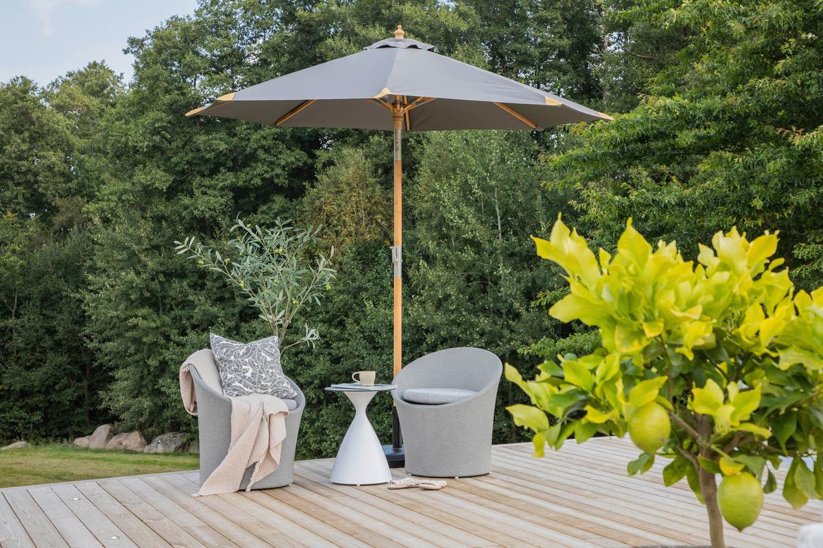 SONNENSCHIRM CEROX - Grau, KONVENTIONELL (270/250cm) - Gardenson
