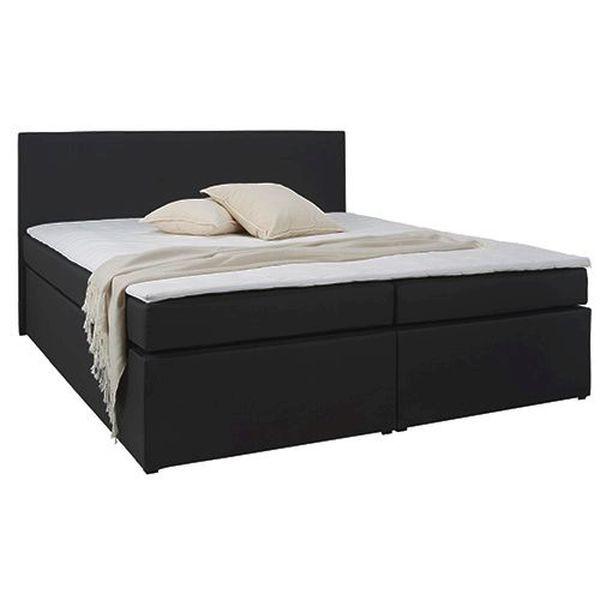 Boxspringbett LUCY dunkelgrau ca. 180x200cm inkl. Topper - Dunkelgrau, Modern, Holz/Textil (180/200cm) - Bessagi Home