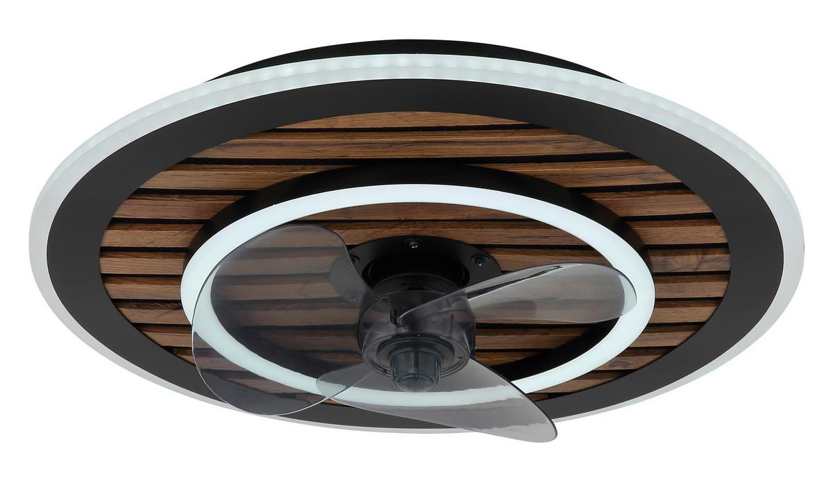 DECKENVENTILATOR 03668 TREVINO - Dunkelbraun/Opal, Konventionell, Kunststoff/Metall (49/13cm) - Globo