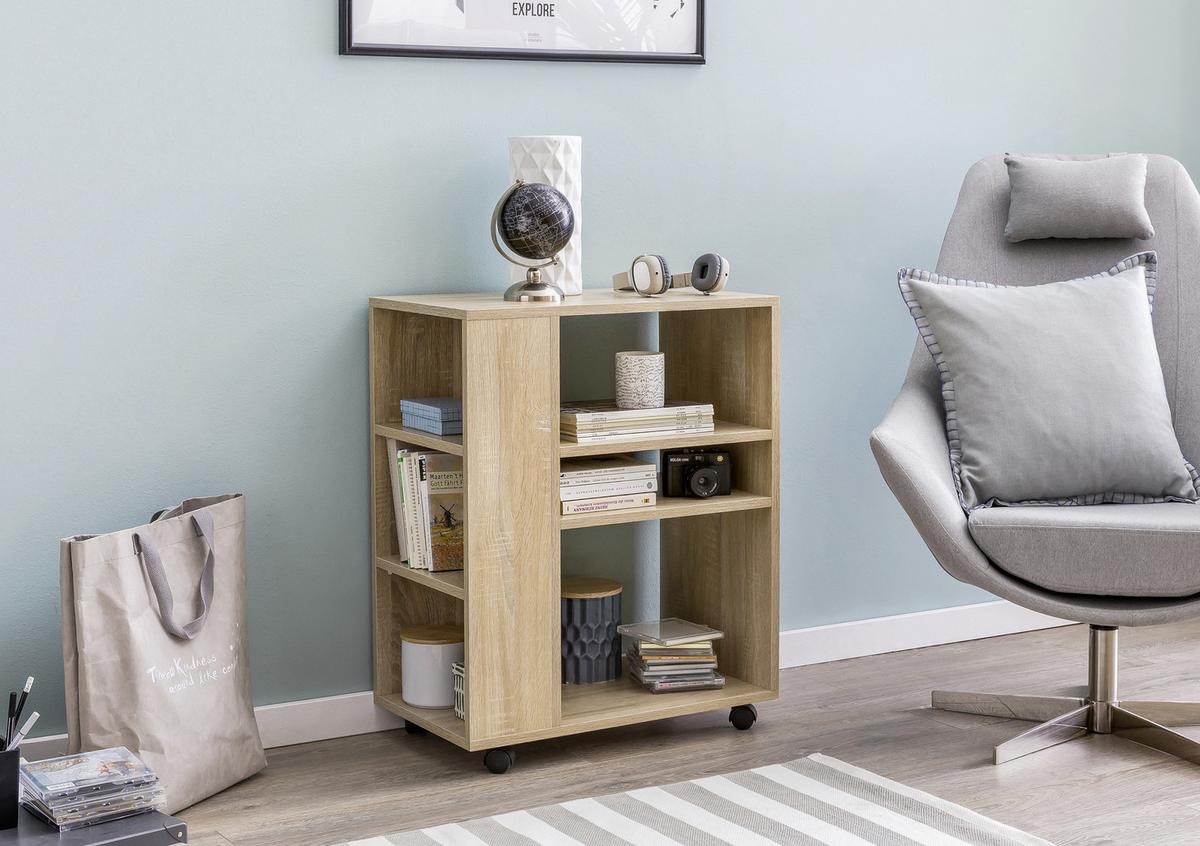 Regal Wl5.695, Hrast - barve hrasta, Konvencionalno, umetna masa/leseni material (60/75/35cm) - MID.YOU