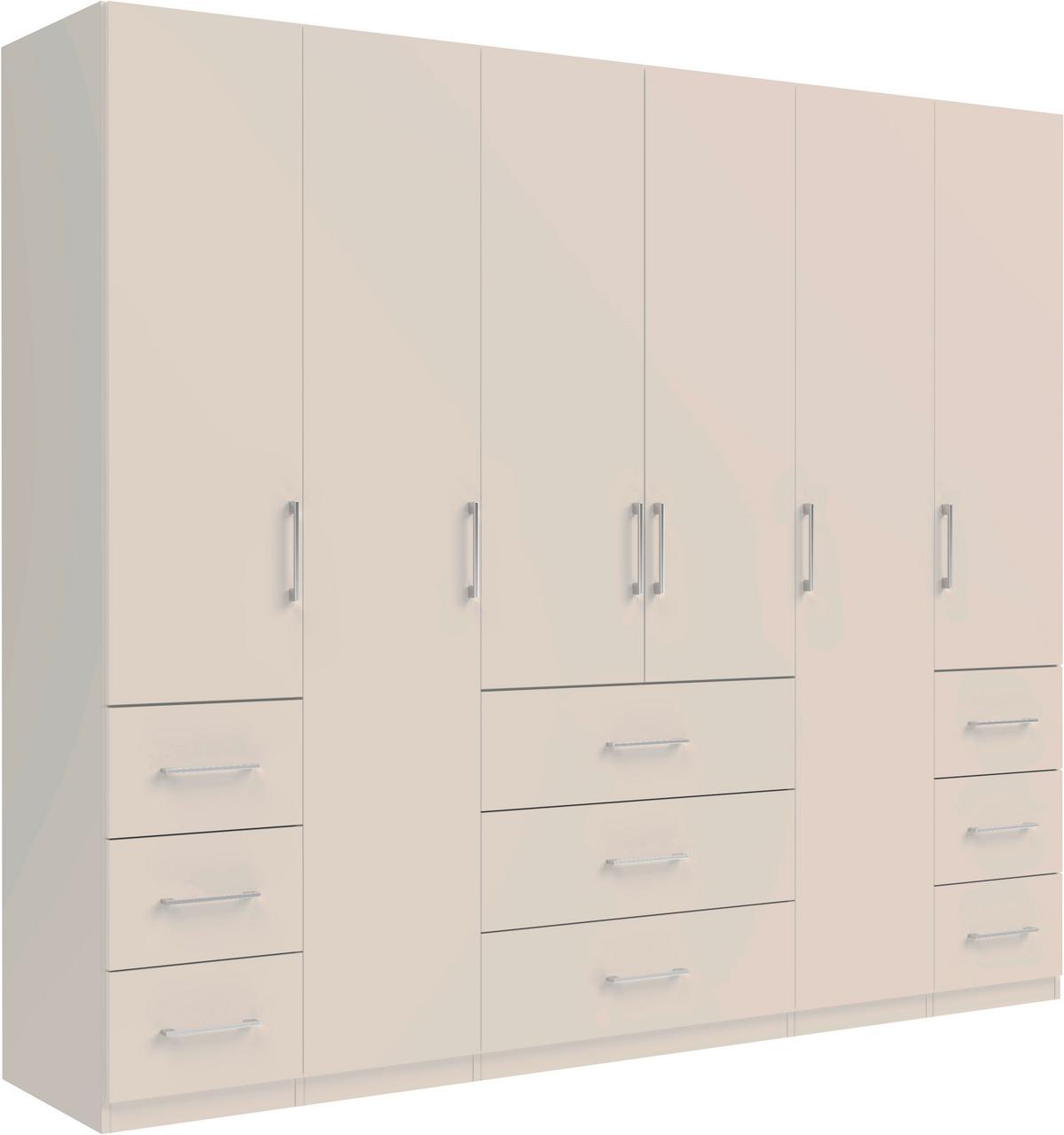 Drehtürenschrank Vivaldi -Exklusiv- - Kaschmir/Chromfarben, Konventionell, Holzwerkstoff/Metall (245/210/55cm) - Mömax
