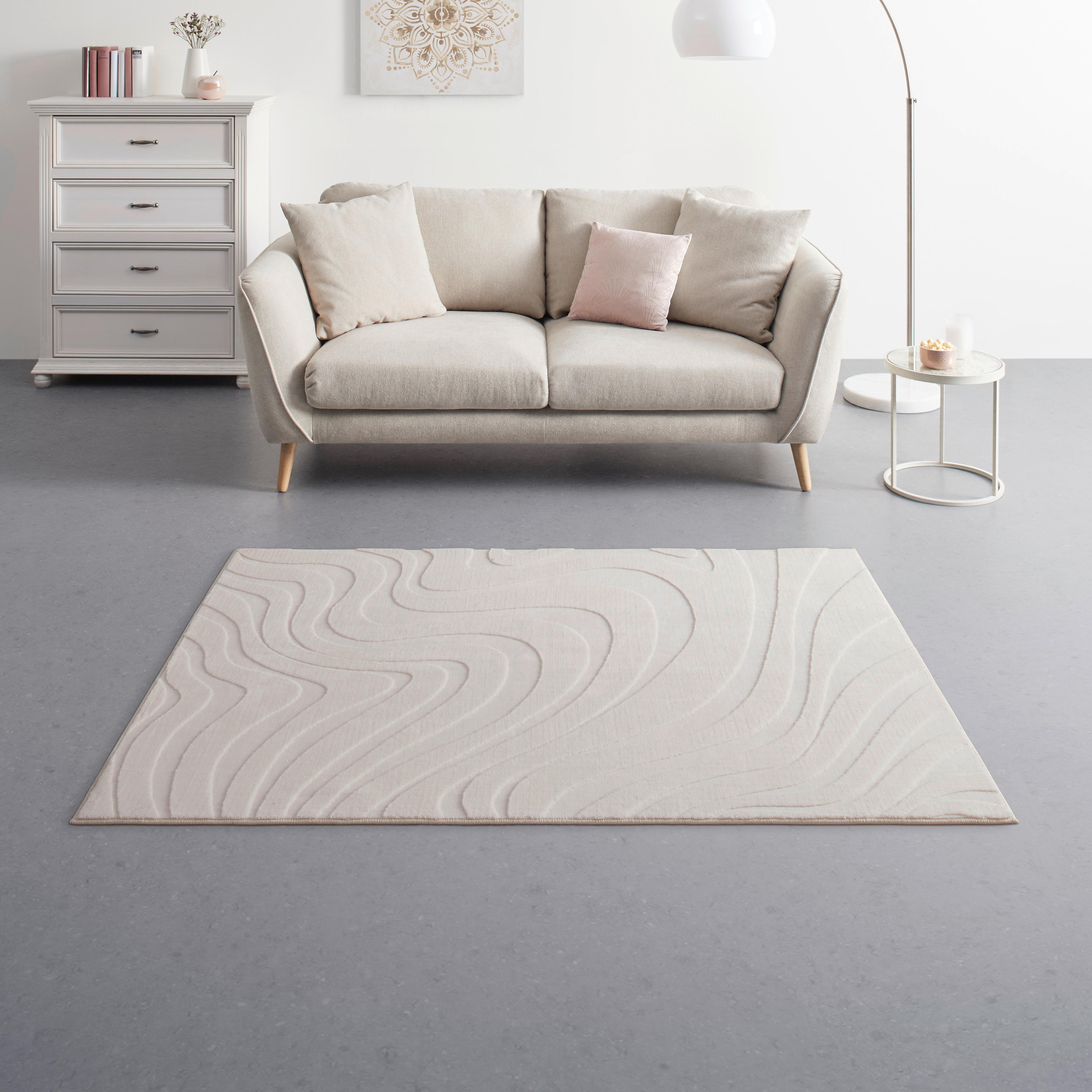 Kunstfell New Wave 3 in Beige ca. 160x230cm - beige, Modern, päls (160/230cm) - Mömax