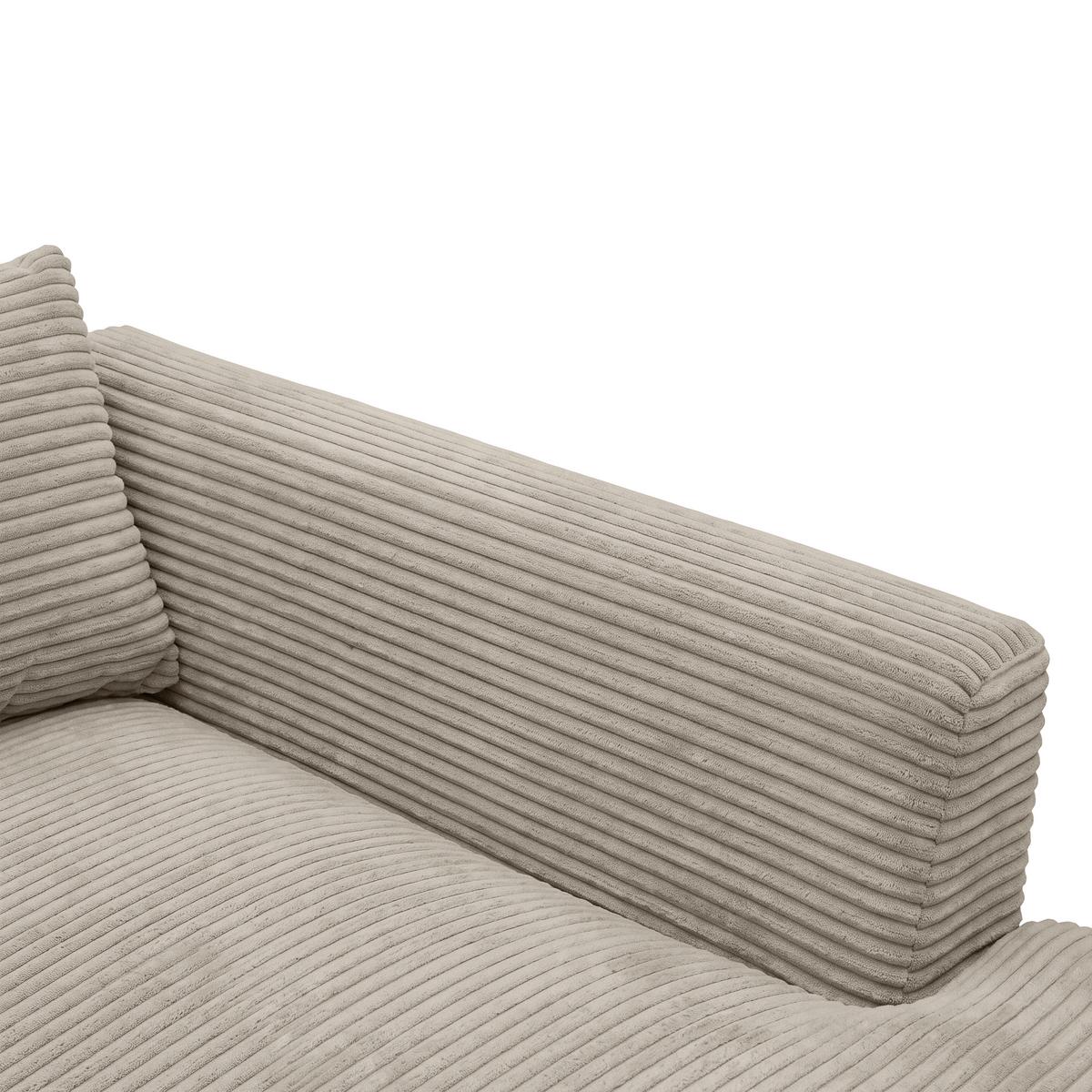 Ecksofa Pedro Taupe - Taupe/Schwarz, MODERN, Kunststoff/Textil (300/190cm) - Mömax