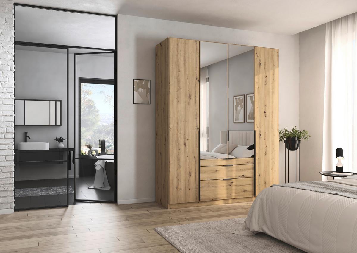 Ormar S Klasičnim Vratima Alabama - siva/srebrne boje, Moderno, drvni materijal/metal (181/229/54cm) - Modern Living