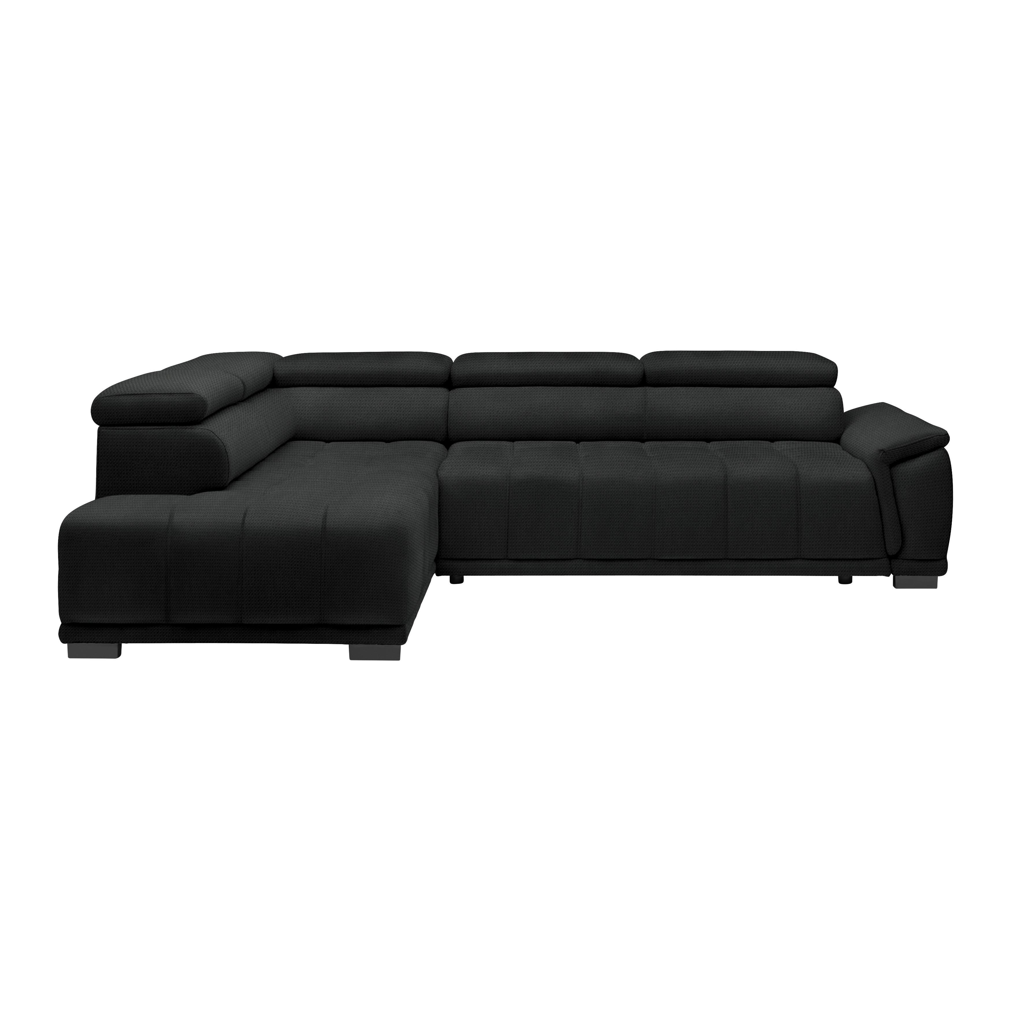 Ecksofa Gremio Links Anthrazit - Anthrazit/Schwarz, MODERN, Kunststoff/Textil (206/283cm) - Premium Living