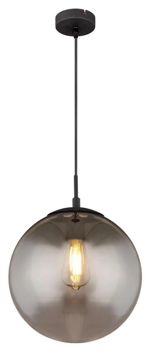 LAMPA WISZĄCA 15830H1 BLAMA - czarny, Design, metal/szkło (30/120cm) - Globo