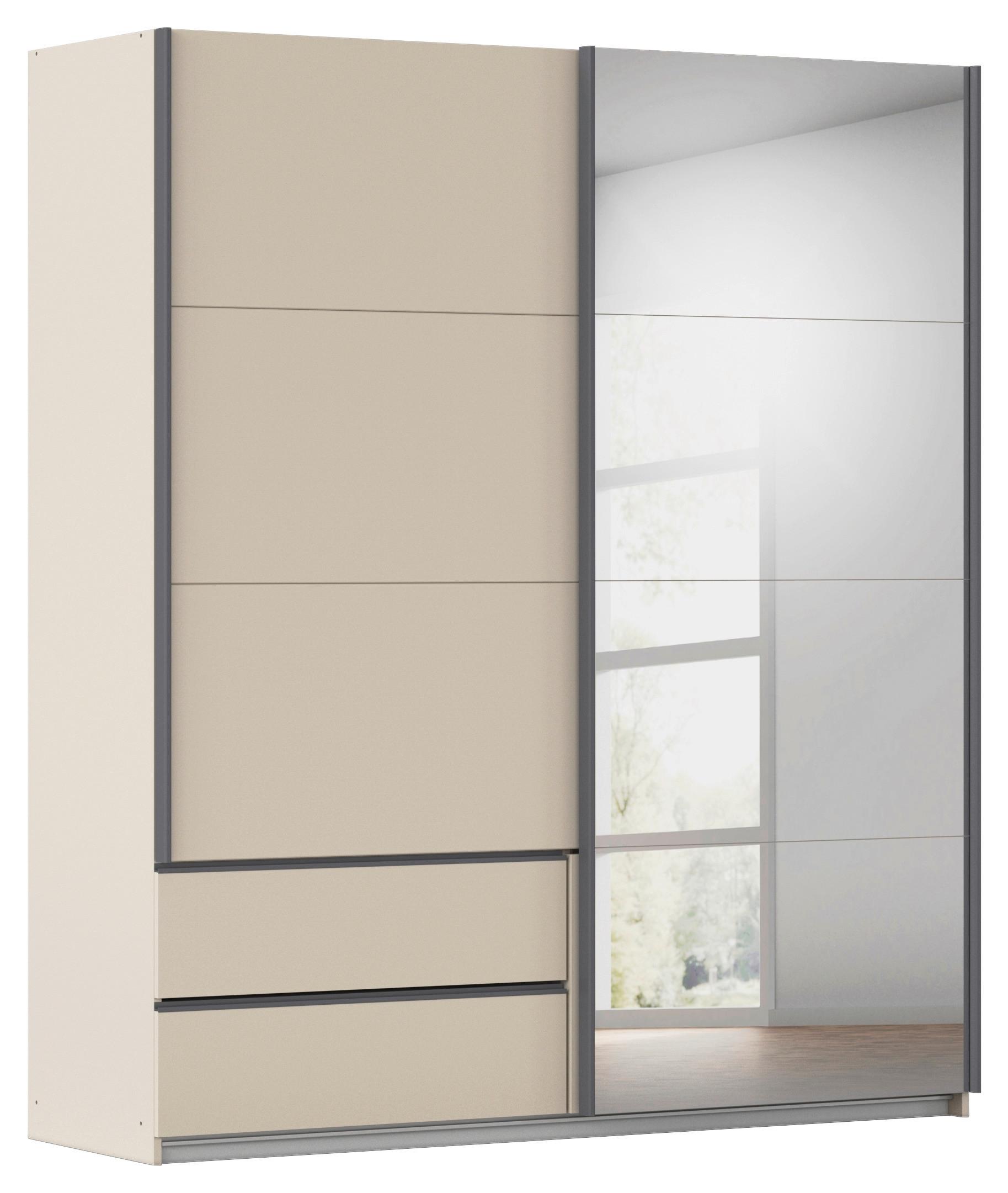 Schwebetürenschrank Elara Champagnerfarben - Champagner, KONVENTIONELL, Holzwerkstoff/Metall (181/210/62cm) - Premium Living