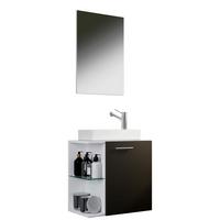 Kopalnica Hausa, Bela, Siva - črna/bela, Moderno, leseni material/keramika (52cm) - MID.YOU