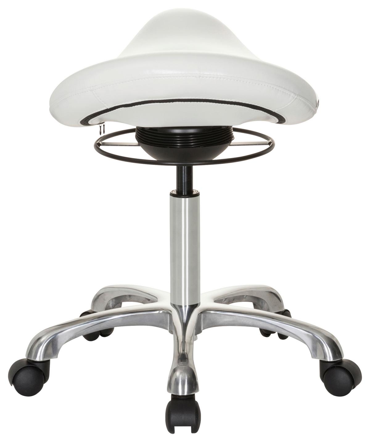 Pisarniški Stolček Ortho Sit, Bela - srebrne barve/bela, Basics, kovina/umetna masa (56/54/56cm) - MID.YOU