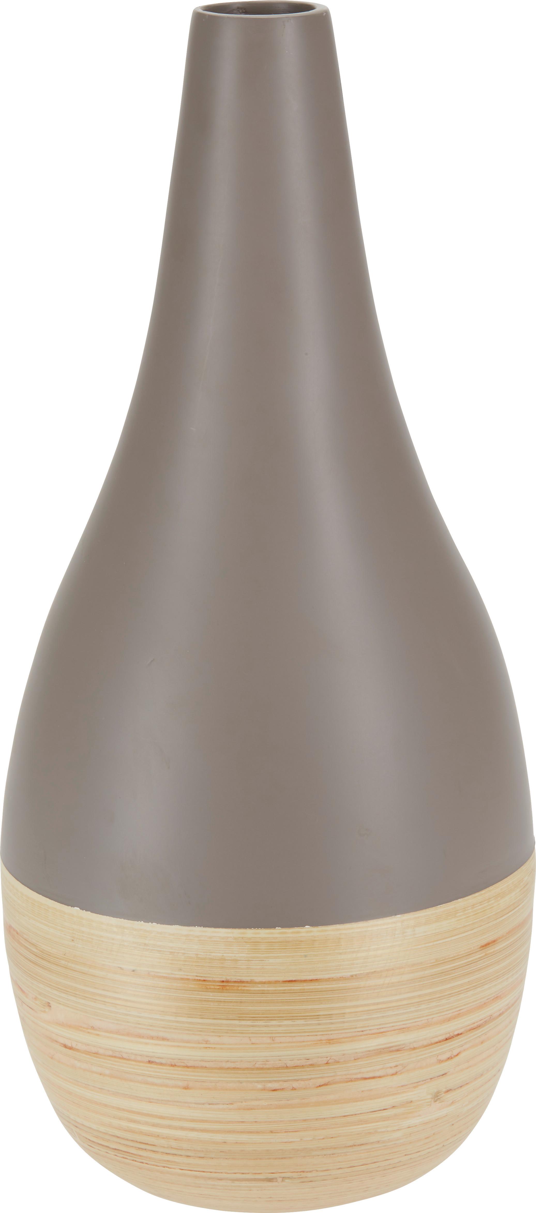 Váza Naturelle - natúr/szürke, fa (17/38cm) - Zandiara