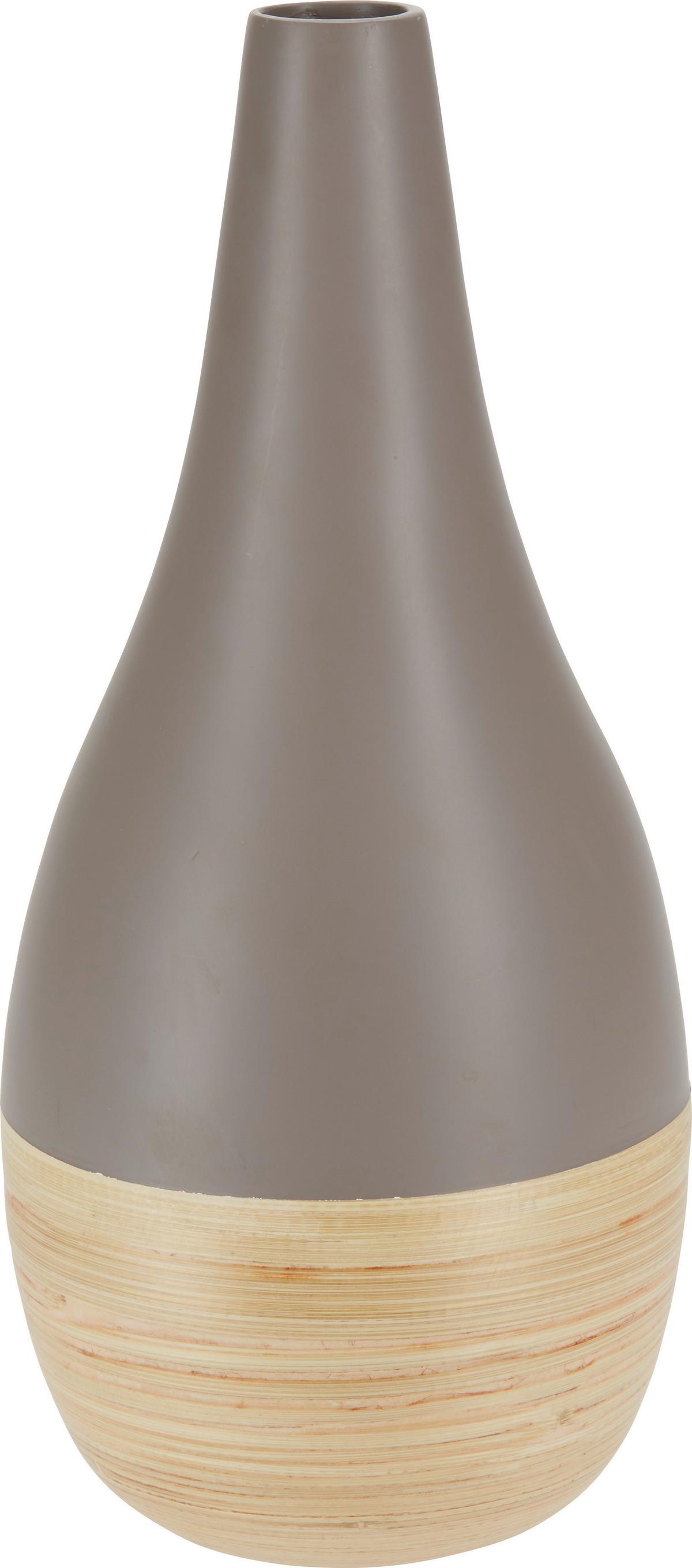 Váza Naturelle - natúr színű/szürke, fa (17/38cm) - Zandiara
