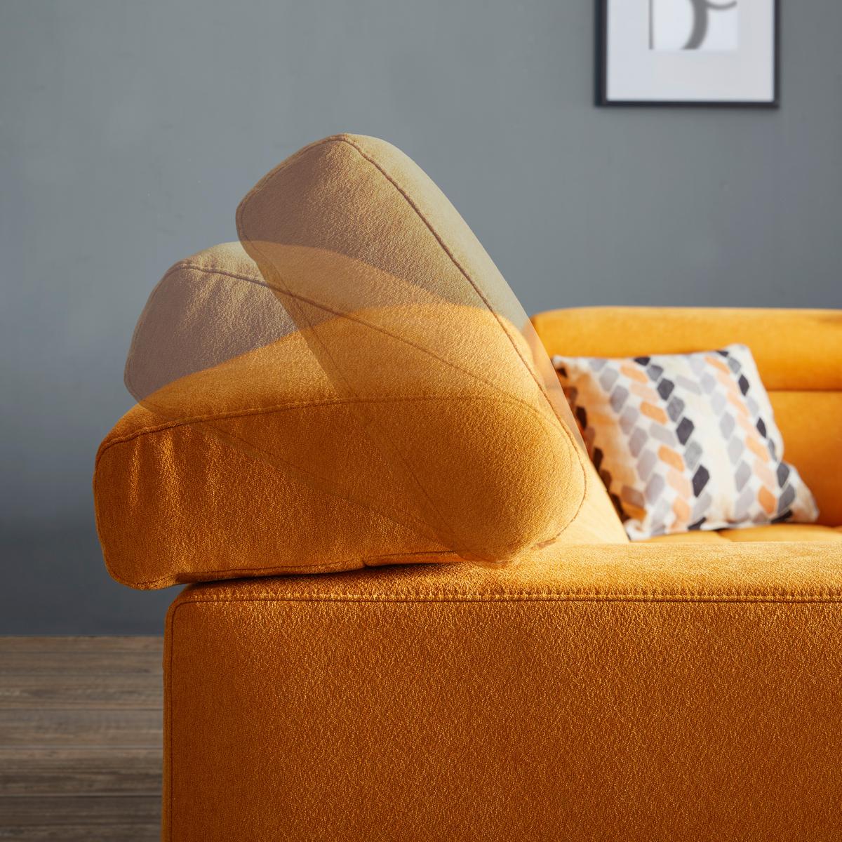 Ecksofa in Gelb - Gelb/Schwarz, Modern, Textil (295/201cm) - Premium Living