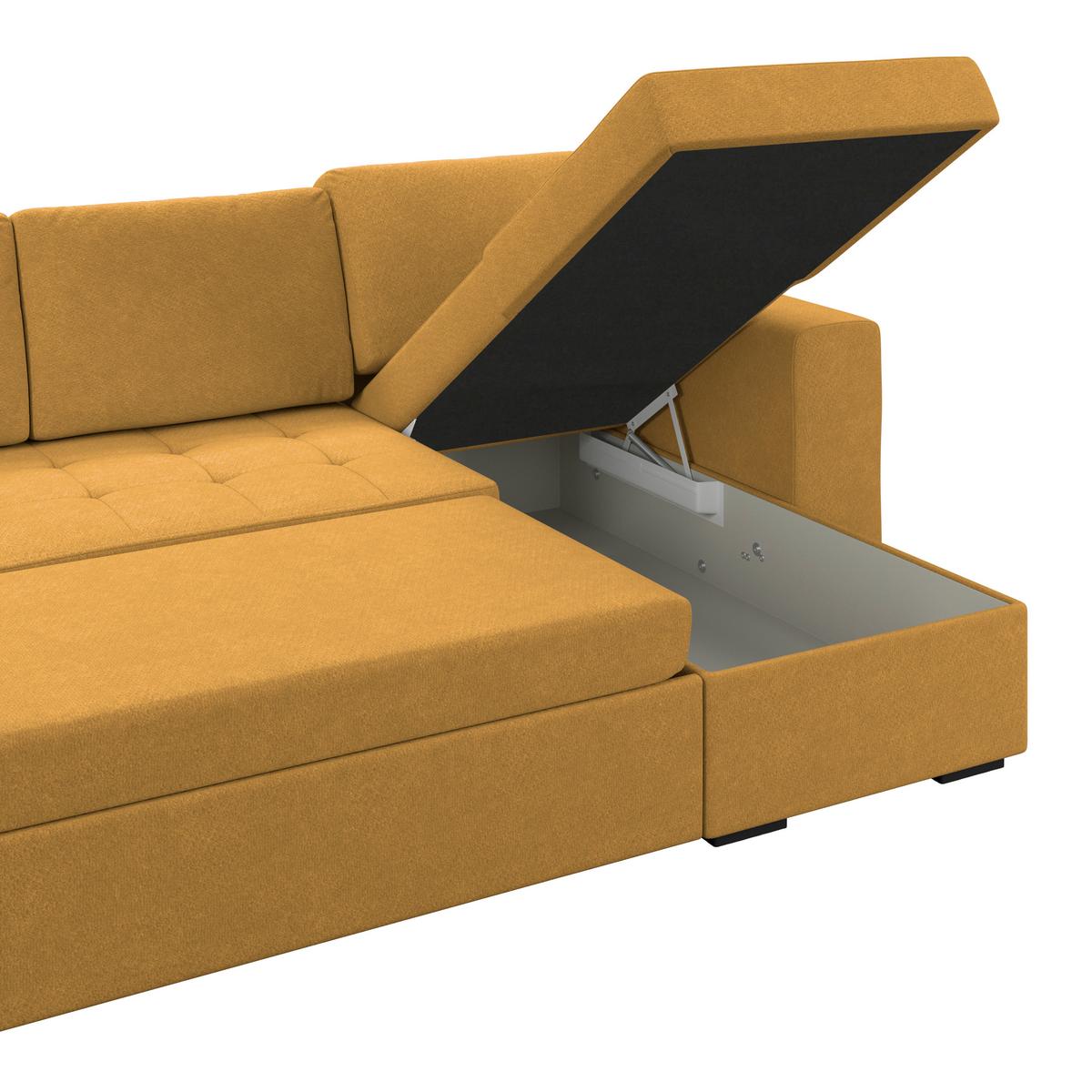 Kutna Garnitura Jan - boje senfa, Trend, tekstil (247/155cm)