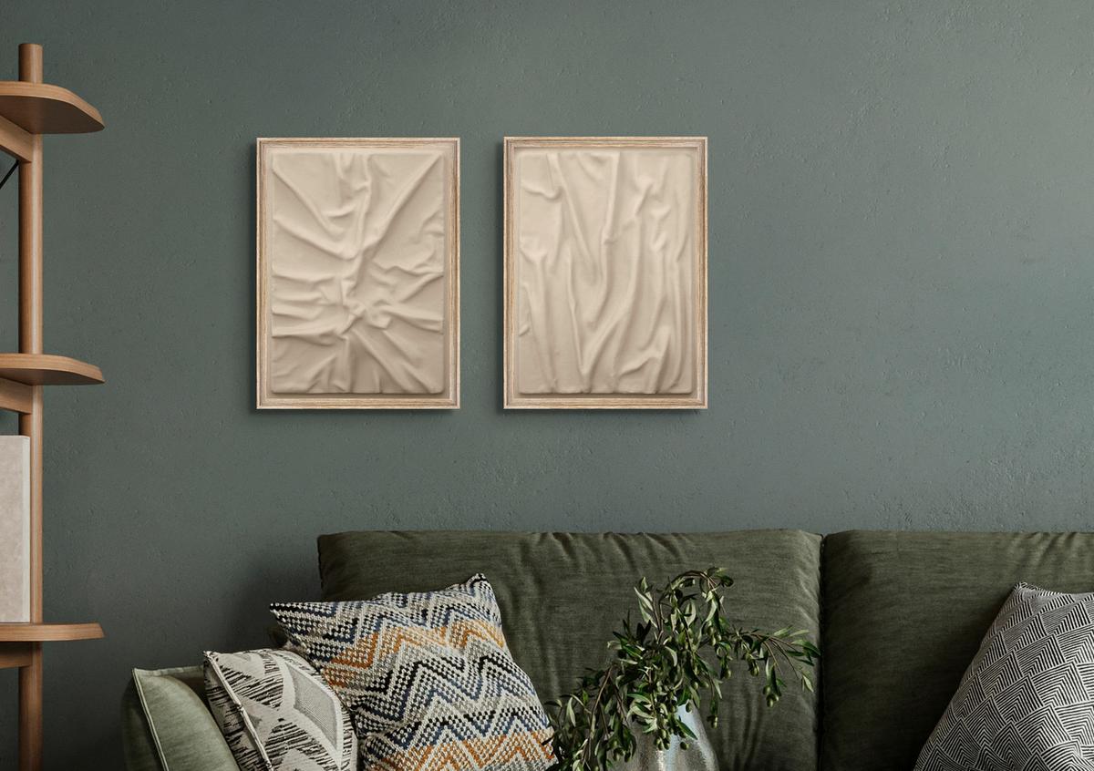 Slika Enno - svetlo rjava/barve hrasta, umetna masa/leseni material (30/40cm) - Modern Living