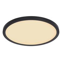 LED-Deckenleuchte Sapana max. 24 Watt - Opal/Schwarz, Basics, Kunststoff (42/2,5cm) - Globo