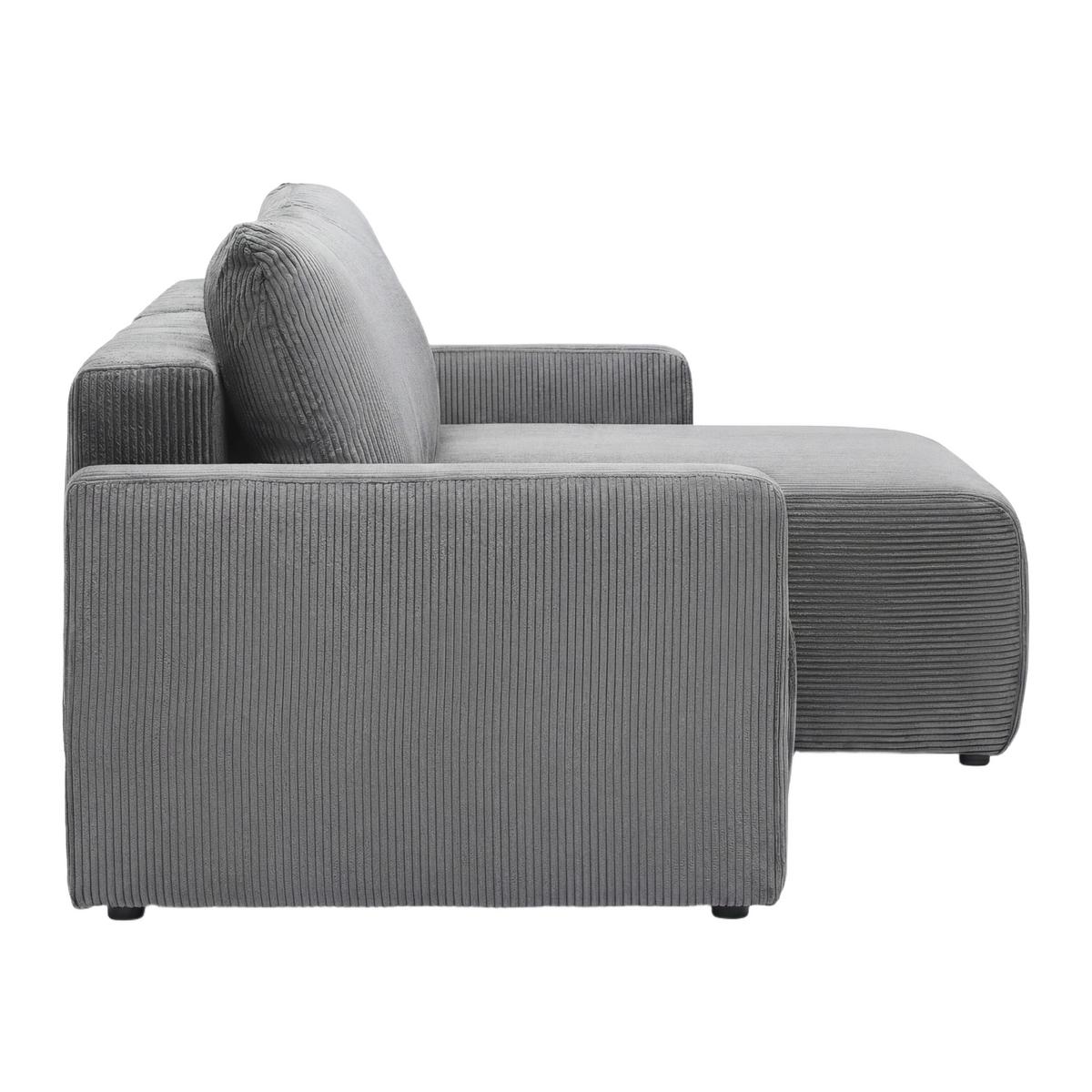Coltar DAVE -BEST PRICE - gri închis, Modern, textil (227/92/146cm) - Best Price
