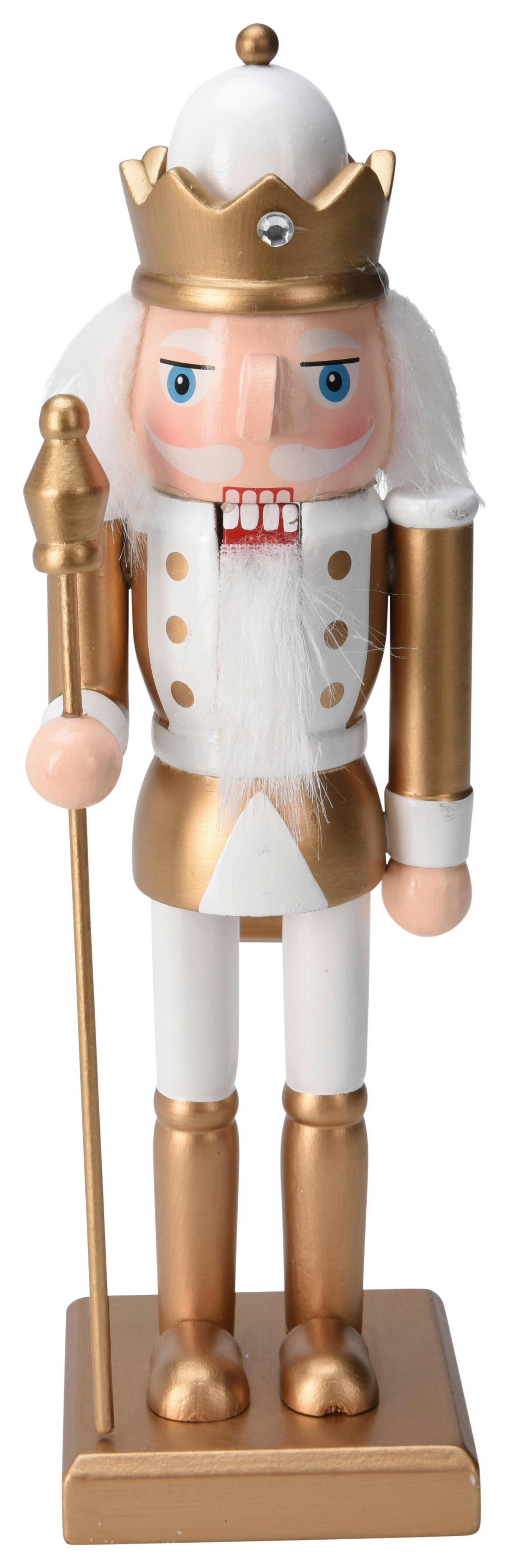 Nussknacker LIN - Goldfarben, Holz (9/6/25cm)