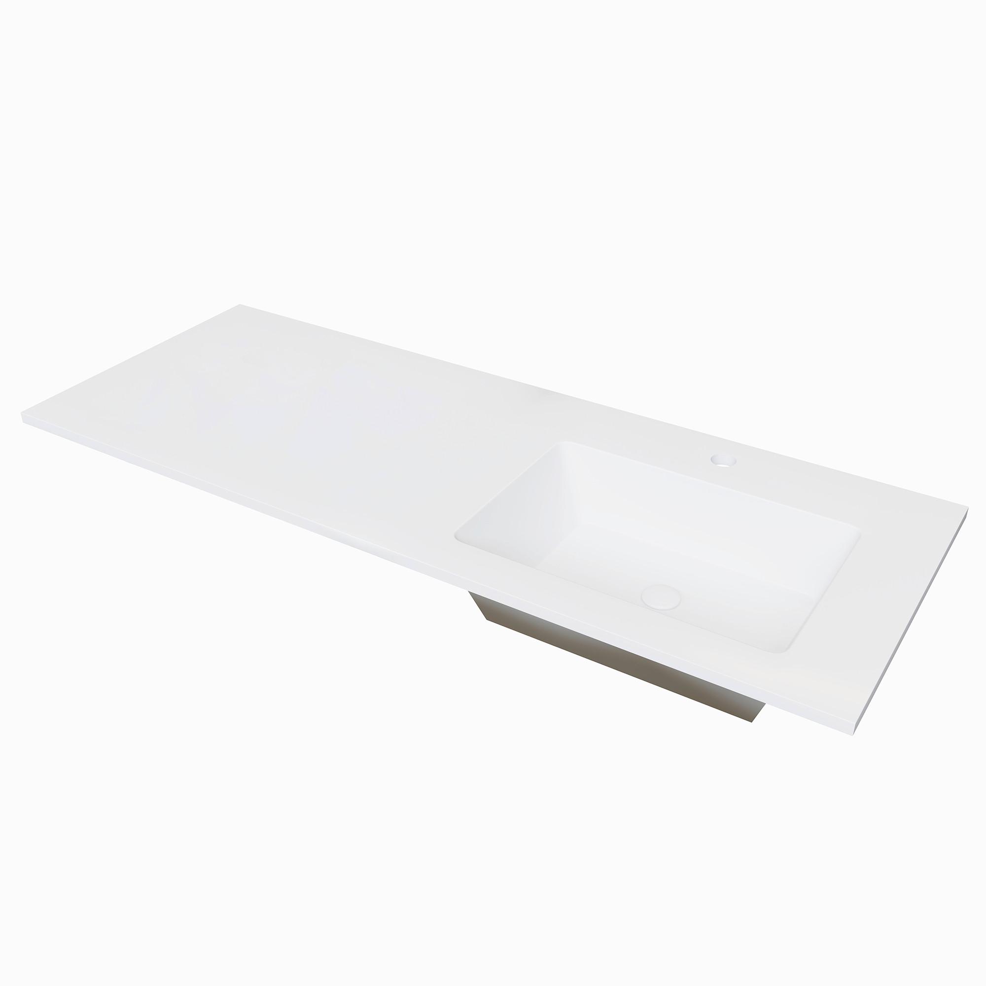 Umivaonik Cellini - bijela, Moderno, prirodni materijali (121/46cm)