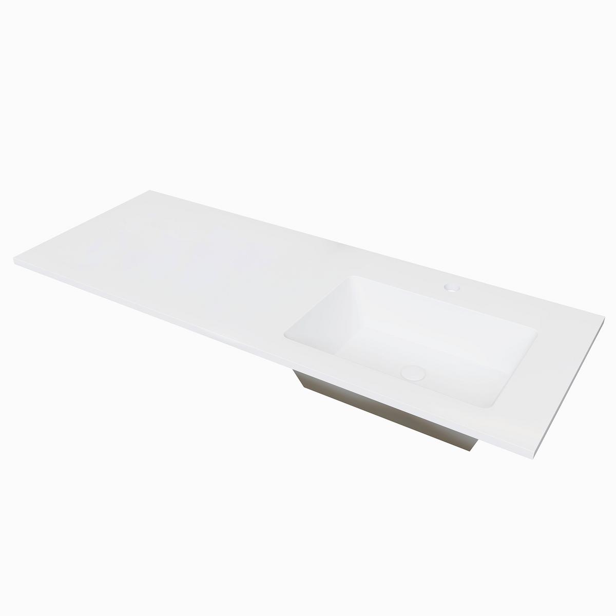 Umivaonik Cellini - bijela, Moderno, prirodni materijali (121/46cm)