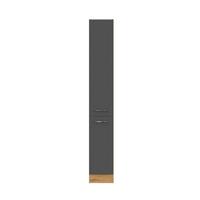 Held Apothekerschrank ca. 30 cm Anthrazit/Eiche - Chromfarben/Anthrazit, MODERN, Holzwerkstoff/Metall (30/200/60cm) - Held