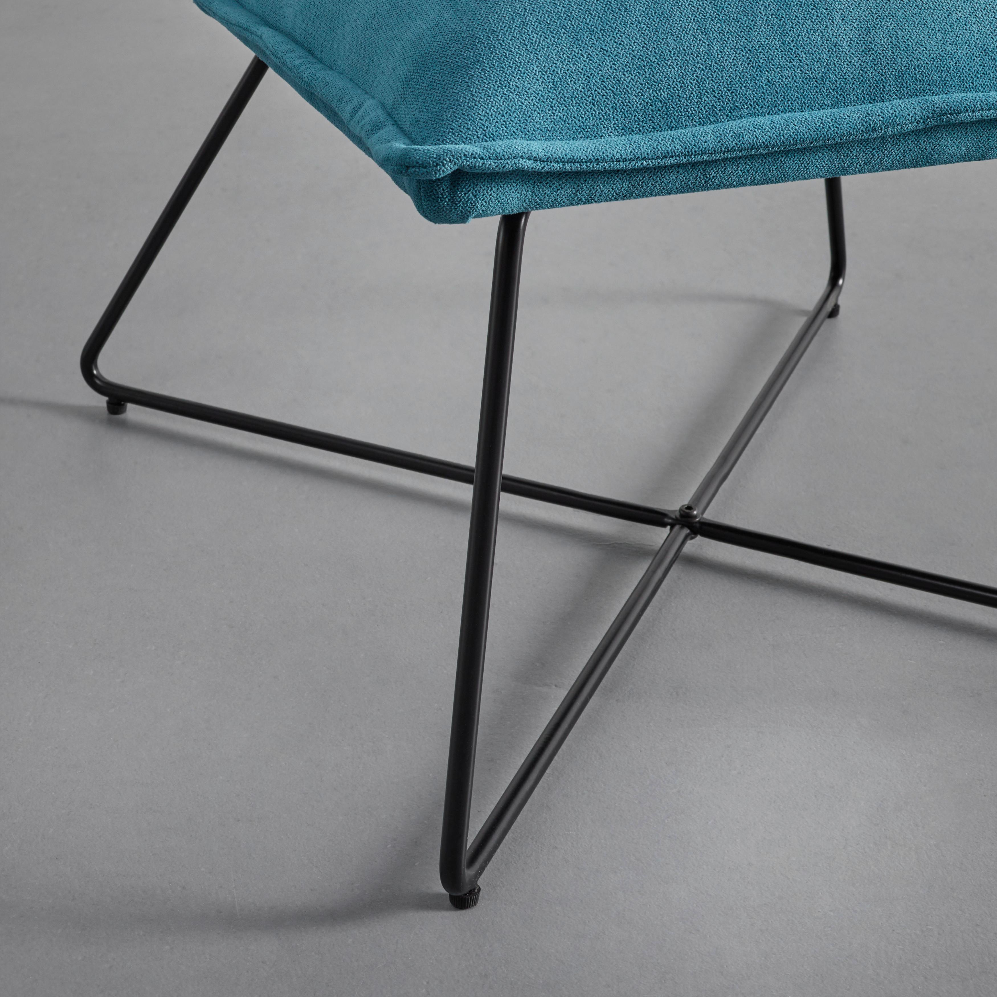 Sessel Filip Türkis Webstoff - Türkis, MODERN, Holz/Textil (63/82/69cm) - Bessagi Home