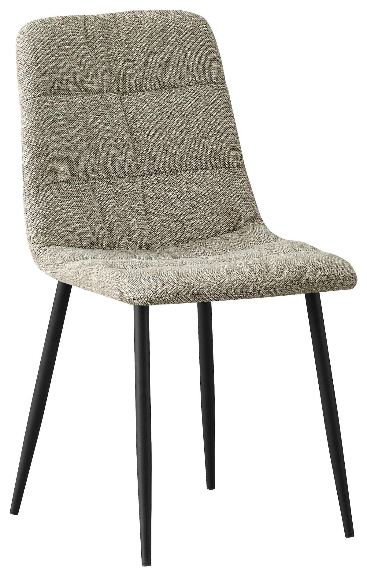 ZESTAW KRZESEŁ JEFF    -BOXXX- - beżowy/czarny, Design, metal/tkanina (43/84/56cm) - Boxxx