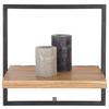 VÄGGHYLLPLAN ALIA -SB- - svart/akaciefärgad, Modern, metall/trä (35/35/25cm) - Mömax