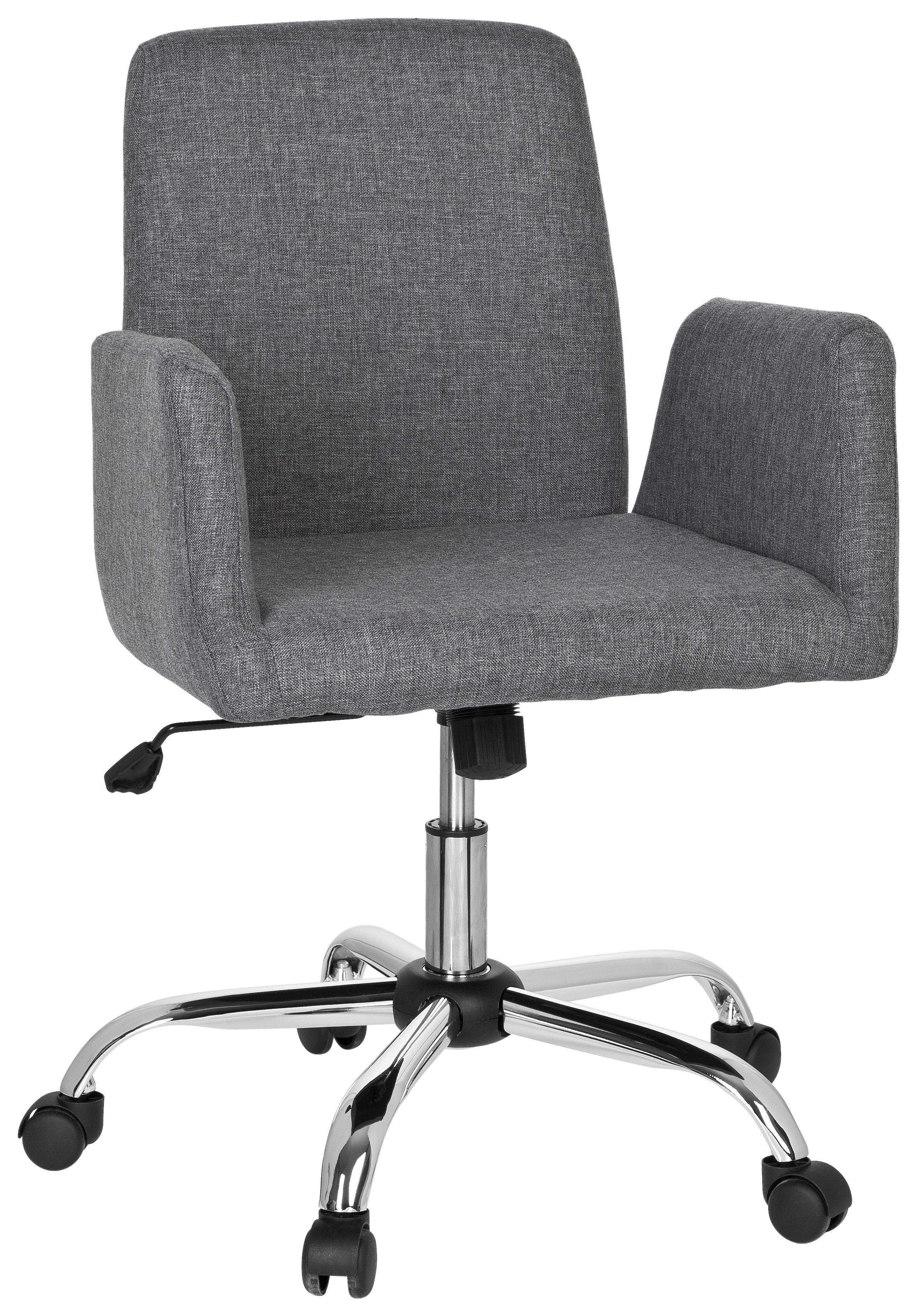 Vrtljivi Stol Flow, Siva - barve kroma/siva, Moderno, kovina/umetna masa (54/95/44cm) - MID.YOU