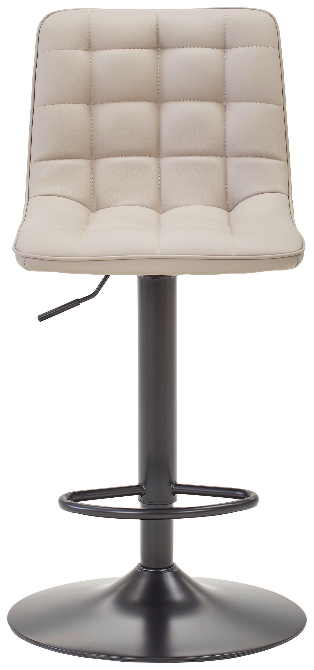 STOŁEK BAROWY ELIAS - czarny/cappuccino, Modern, metal/tkanina (42/109,5/52cm) - Livetastic