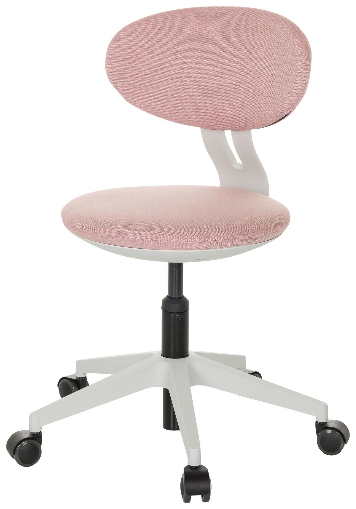 Otroški Vrtljivi Stol Minimovo, Roza - roza/bela, Basics, umetna masa/tekstil (42/66-87/52cm) - MID.YOU
