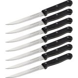 Steakmesserset Linda in Silber/Schwarz - Silberfarben/Schwarz, KONVENTIONELL, Kunststoff/Metall (21cm) - Based