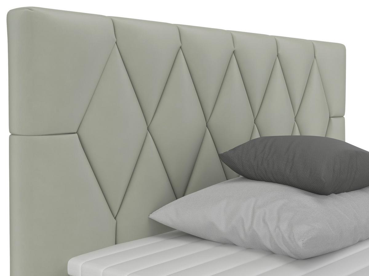 Boxspringbett Josie B Grau ca. 120x200cm - Schwarz/Grau, KONVENTIONELL, Holz/Holzwerkstoff (120/200cm) - Mömax