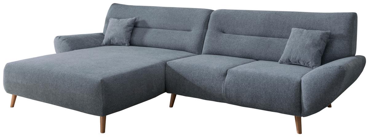 Wohnlandschaft Drago Hellblau Chenille - Wildeiche/Hellblau, MODERN, Holz/Textil (166/290cm) - MID.YOU