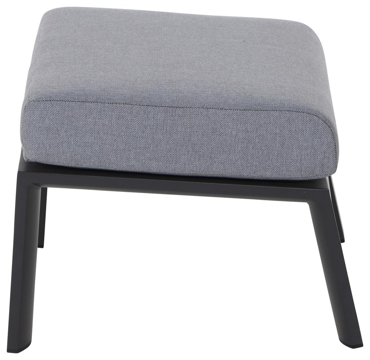 Loungehocker Valencia Anthrazit - Dunkelgrau/Anthrazit, Basics, Textil/Metall (60/43/59cm) - Siena Garden