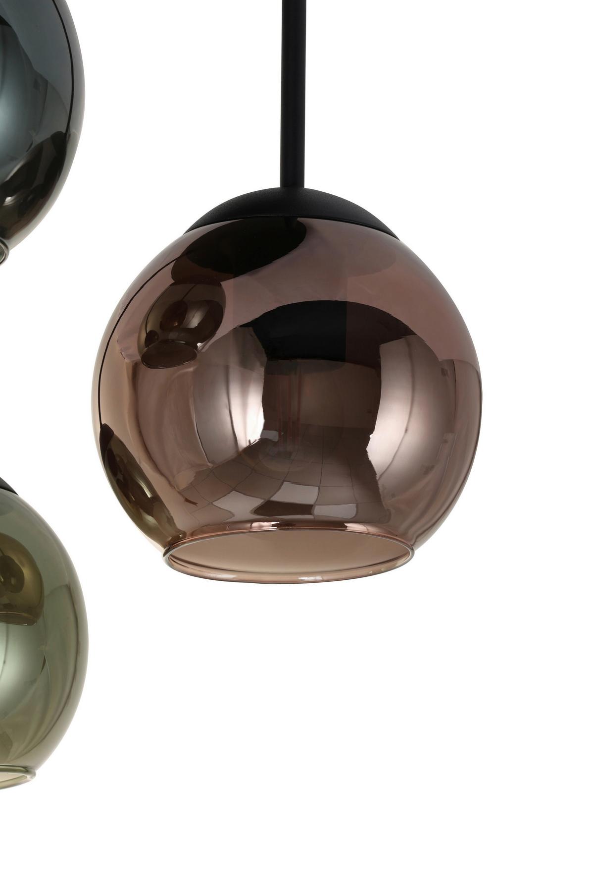 Deckenleuchte Gren Multicolor max. 25 Watt - Blau/Rot, MODERN, Glas/Metall (34.5/40,5cm)