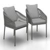 TRÄDGÅRDSSTOLAR SET PEPE - grå/svart, Modern, metall/plast (55/83/62cm) - Bessagi Garden