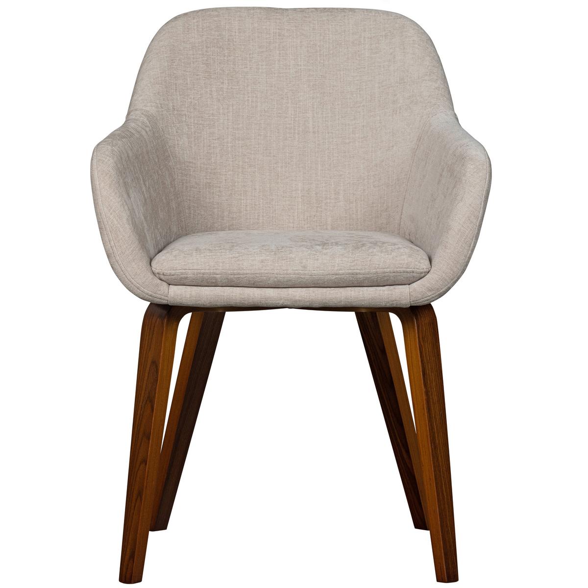 Armlehnstuhl-Set Base Sandfarben B: 58cm - Sandfarben/Braun, MODERN, Textil/Metall (58/80/58cm) - Livetastic