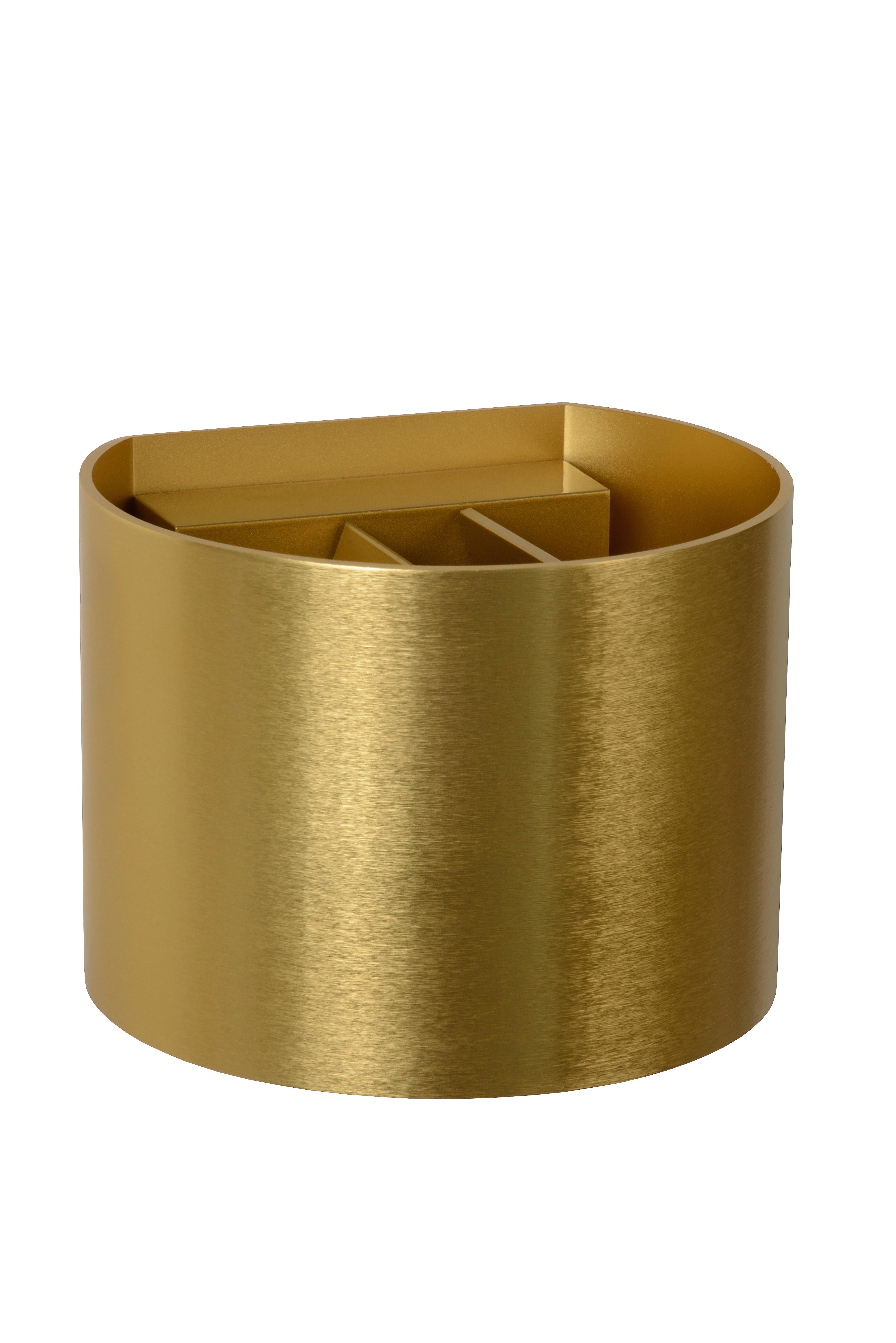 Led-wandleuchte 09218/04/02 Xio - Messingfarben, Design, Metall (11/13/9.7cm) - Lucide