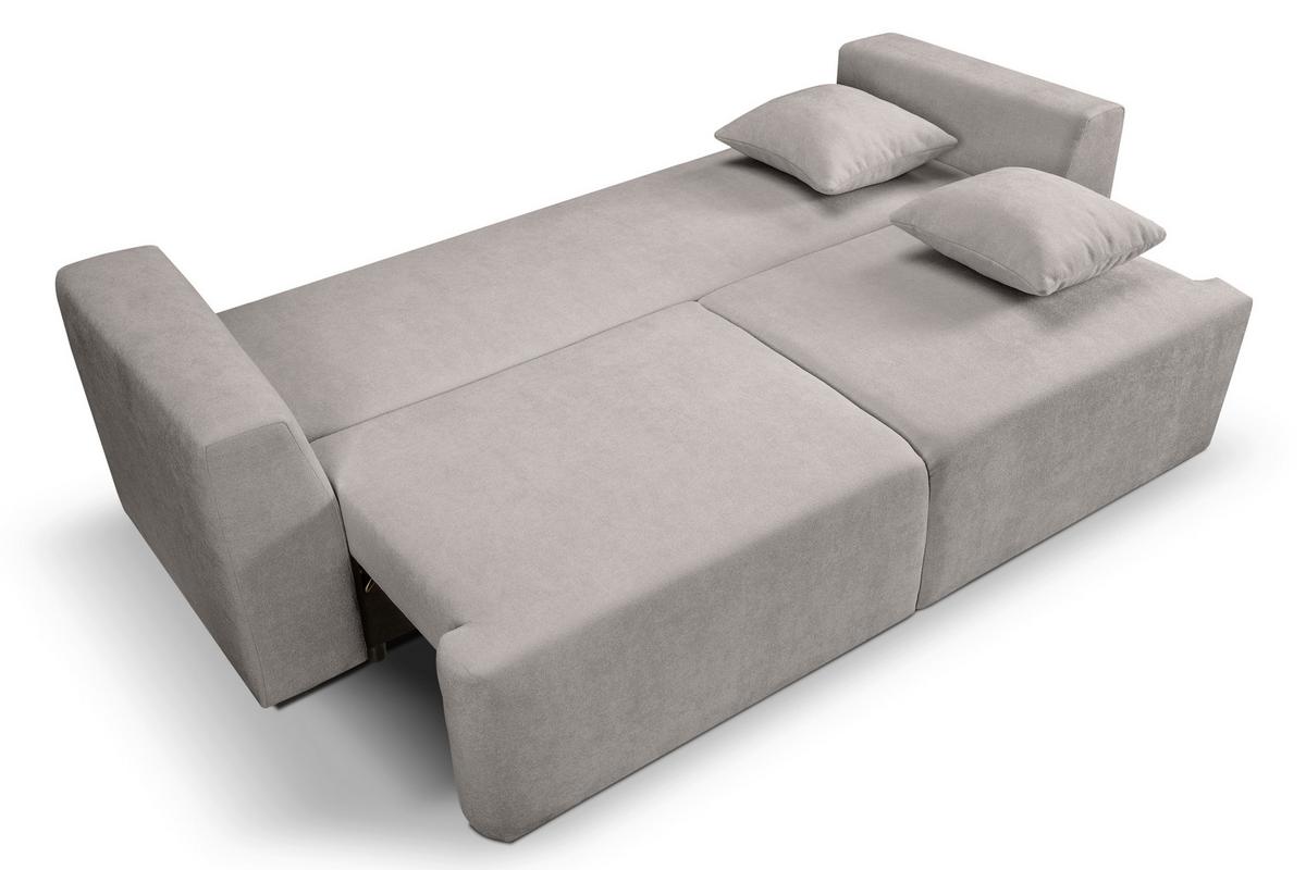 Schlafsofa Point Hellgrau - Hellgrau/Schwarz, Basics, Holz/Kunststoff (250/95/99cm) - MID.YOU