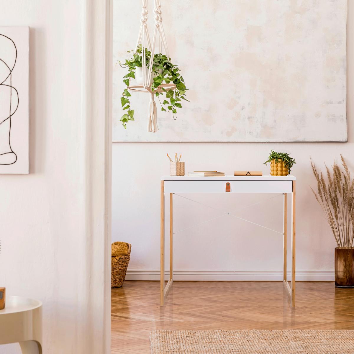 Pisalna Miza Tarolo, Bela - bela, Moderno, leseni material/les (80/75/42cm) - MID.YOU