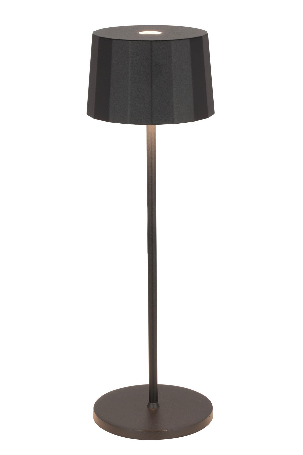 LAMPA STOŁOWA Z AKUMULATOREM PLEAT - czarny, Design, tworzywo sztuczne/metal (11/35cm) - Dieter Knoll