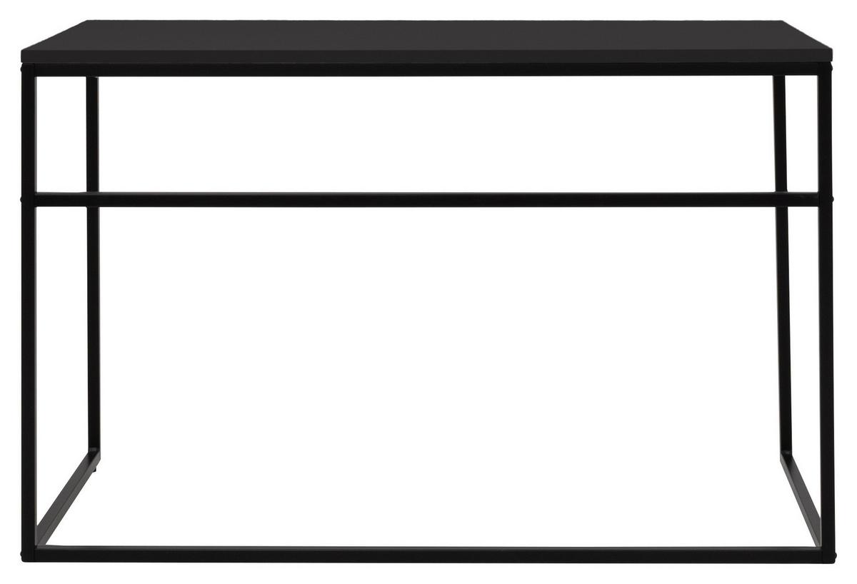 BIURKO LIPP - czarny, Design, materiał drewnopochodny/metal (118/60/75cm)