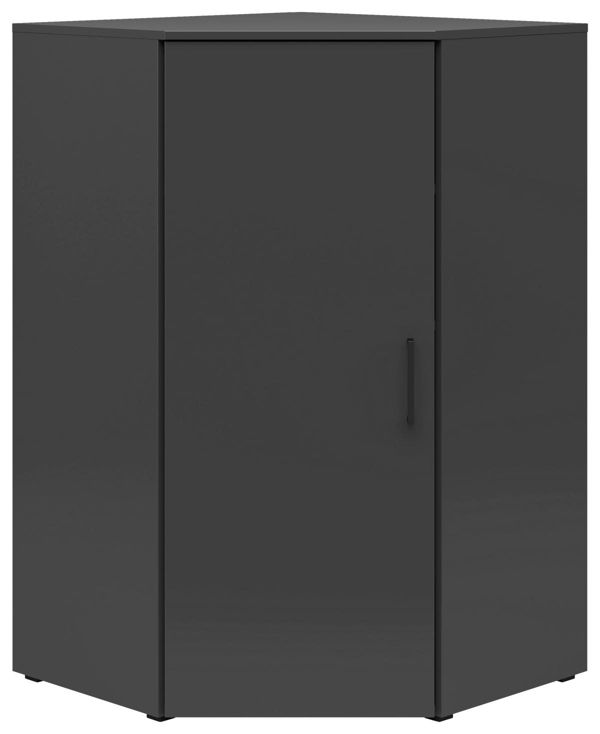 Eckkommode Multistauraum Graphitfarben - Anthrazit/Graphitfarben, Modern, Holzwerkstoff/Kunststoff (71,5/115/71,5cm) - Premium Living
