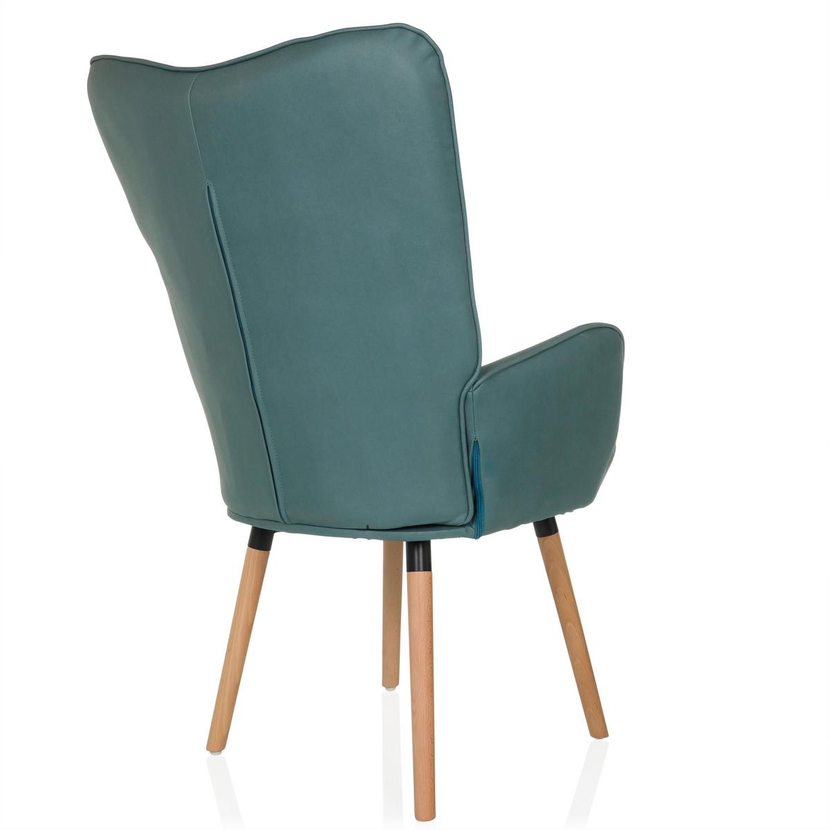 Fotelj Havenio I, Metino Zelena - barve bukve/metino zelena, Moderno, tekstil/les (70/106/75cm) - MID.YOU