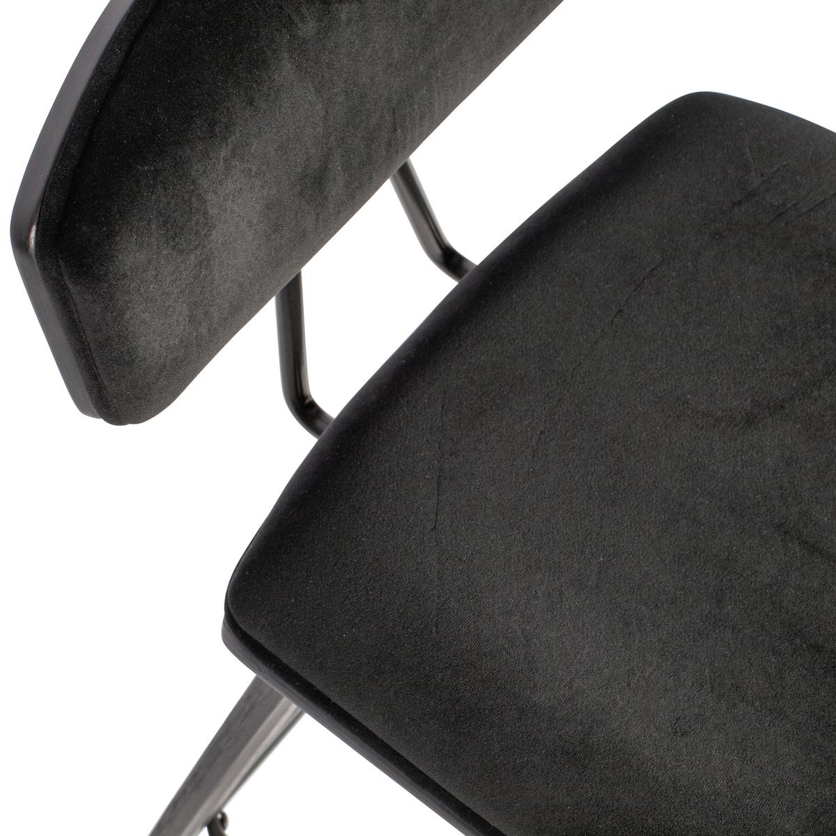 BARHOCKER-SET Senn Schwarz B: 42cm - Schwarz, MODERN, Textil/Metall (42/91/48cm) - Livetastic