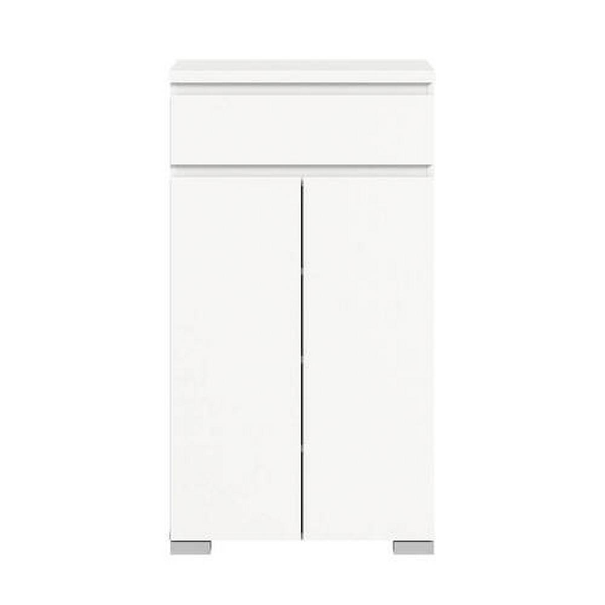 Schuhschrank Shoelove Weiß - Silberfarben/Weiß, MODERN, Holzwerkstoff (60/109/40cm) - Mömax