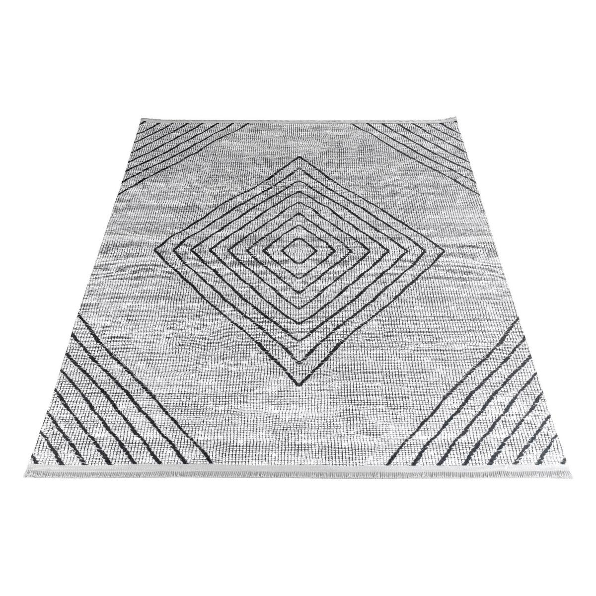 Webteppich Fabius in Grau ca. 160x230cm - Grau, Natur, Textil (160/230cm)