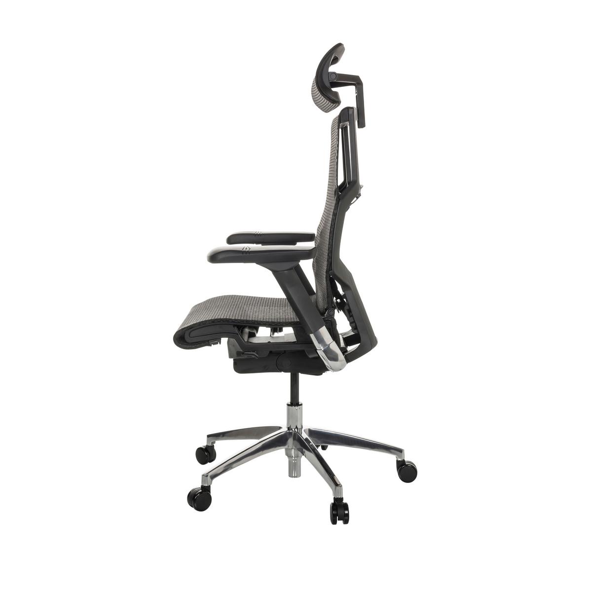 Pisarniški Stol Dynafit Ii, Črna - srebrne barve/črna, Basics, kovina/umetna masa (67/119-135/60cm) - MID.YOU